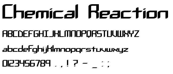 Chemical Reaction A -BRK- font